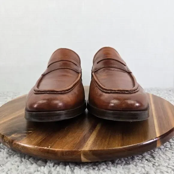 Cole Haan Mens 9.5M Jefferson Grand Brown Leather Casual Lifestyle Penny Loafer - Picture 4 of 13